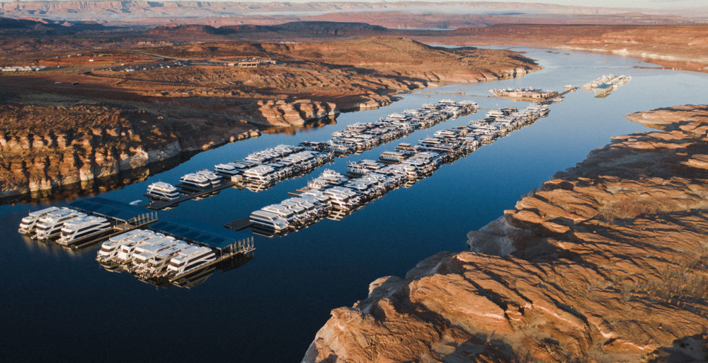 Antelope Point Marina Aerial Shot of Lake Powell