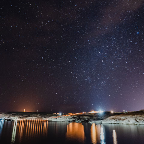 Night Sky over Antelope Point Marina Lake Powell